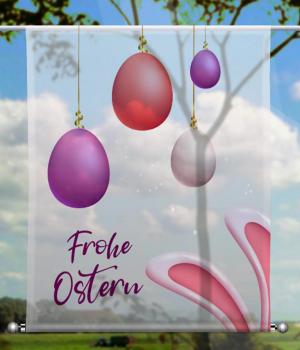 Ostern in silber, Scheibenhänger eckig